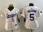 Women's Los Angeles Dodgers #5 Freddie Freeman Cream 2025 Tokyo Series Limited Stitched Jersey,baseball caps,new era cap wholesale,wholesale hats